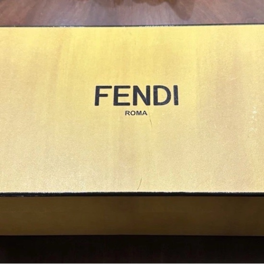 Fendi Luxurious Gold Storage Box 12.5 x 7.5 x5 inches